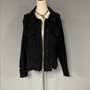 Edgy Black Denim Jacket